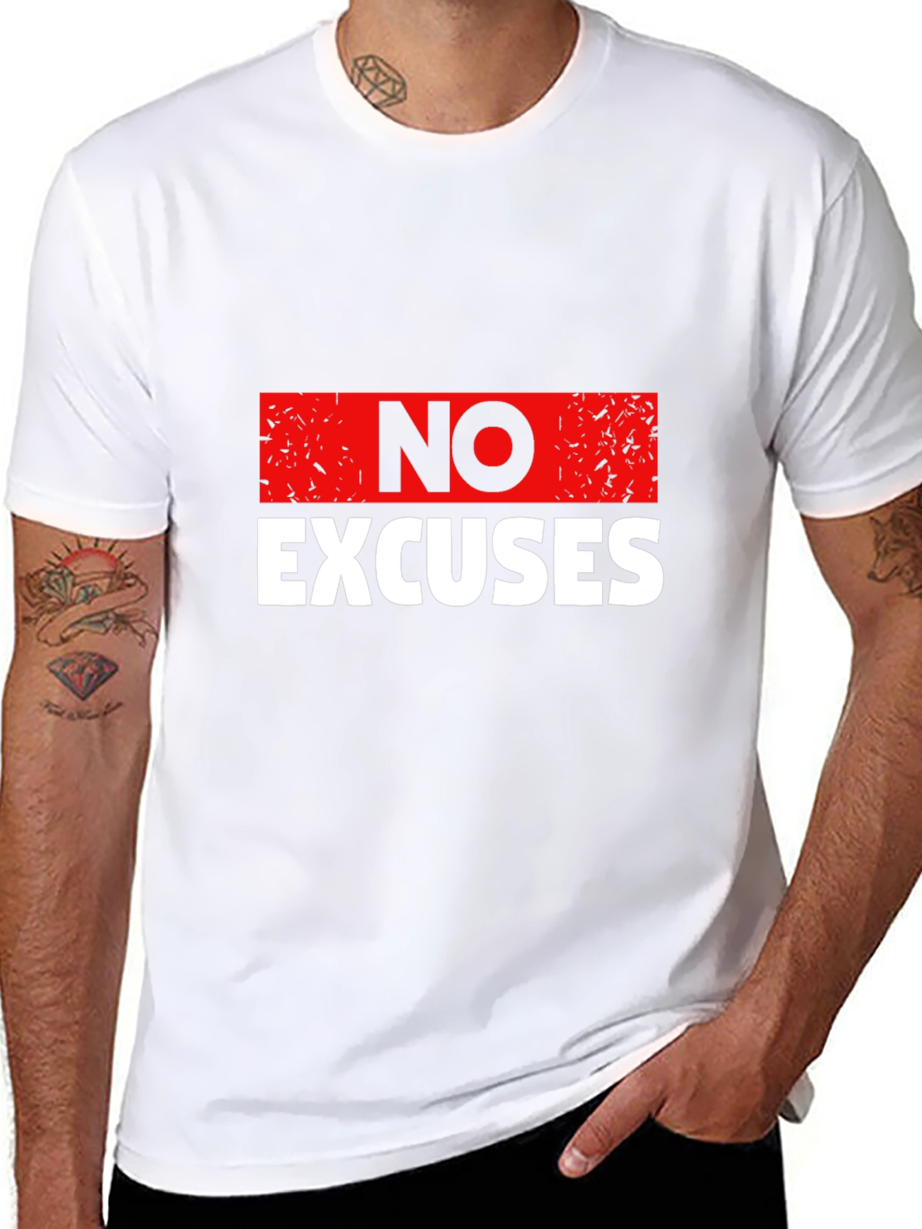 No Excuses Graphic Print T-Shirt