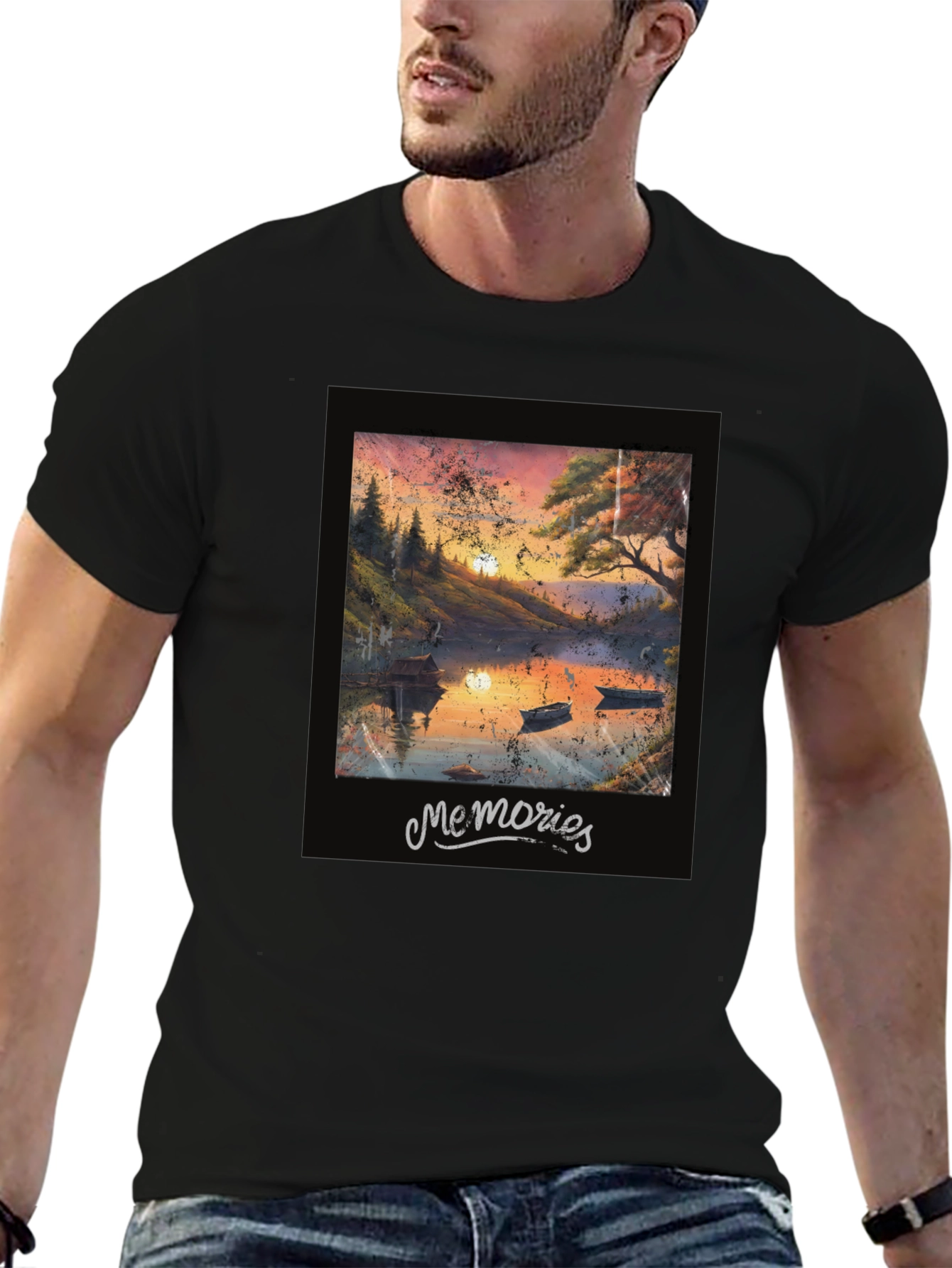 Memories Lake Sunset Graphic Tee