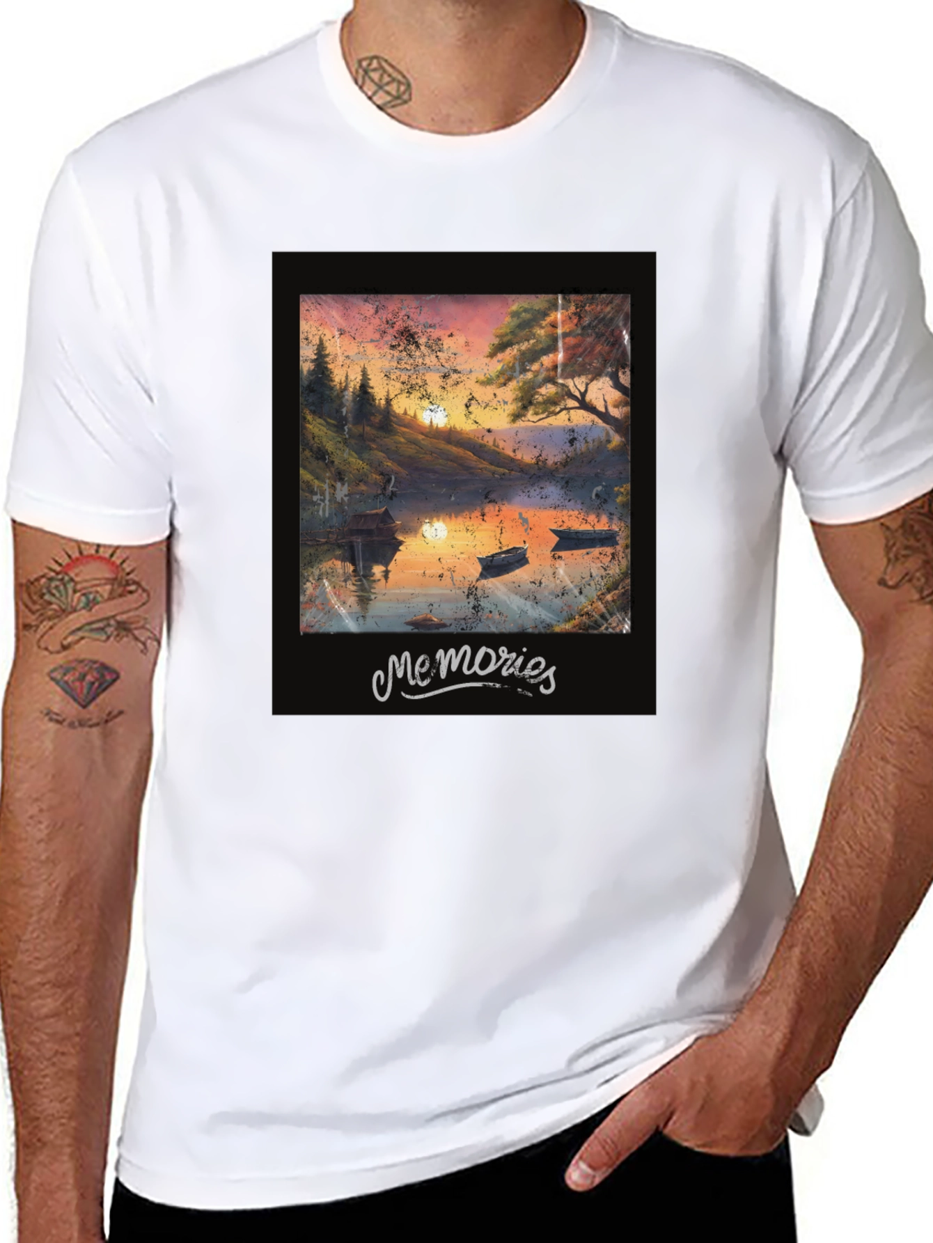 Memories Lake Sunset Graphic Tee