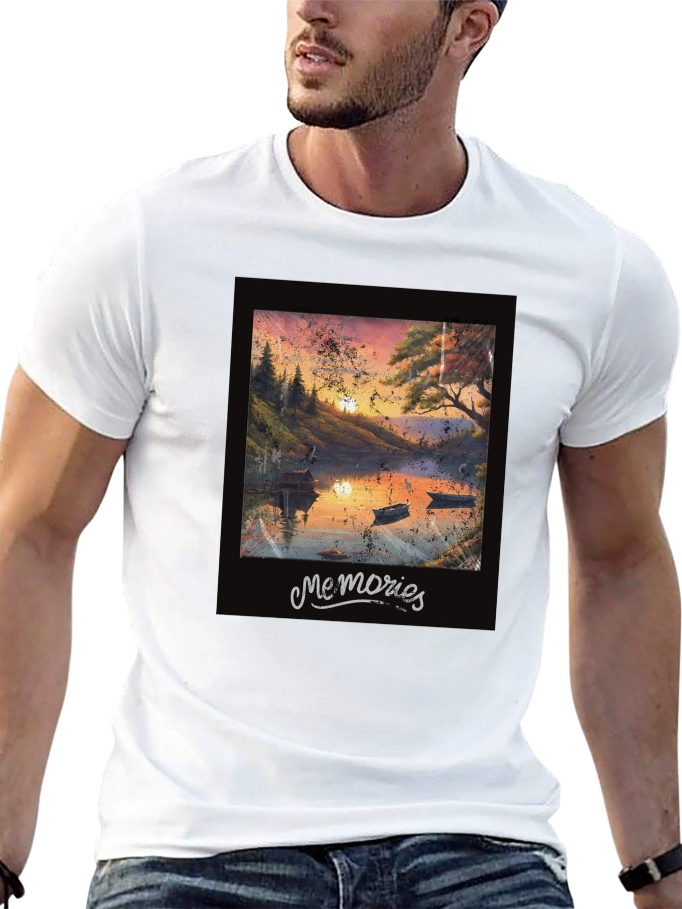Memories Lake Sunset Graphic Tee