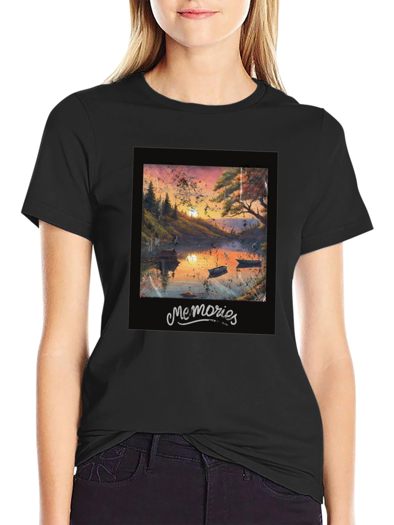 Memories Lake Sunset Graphic Tee