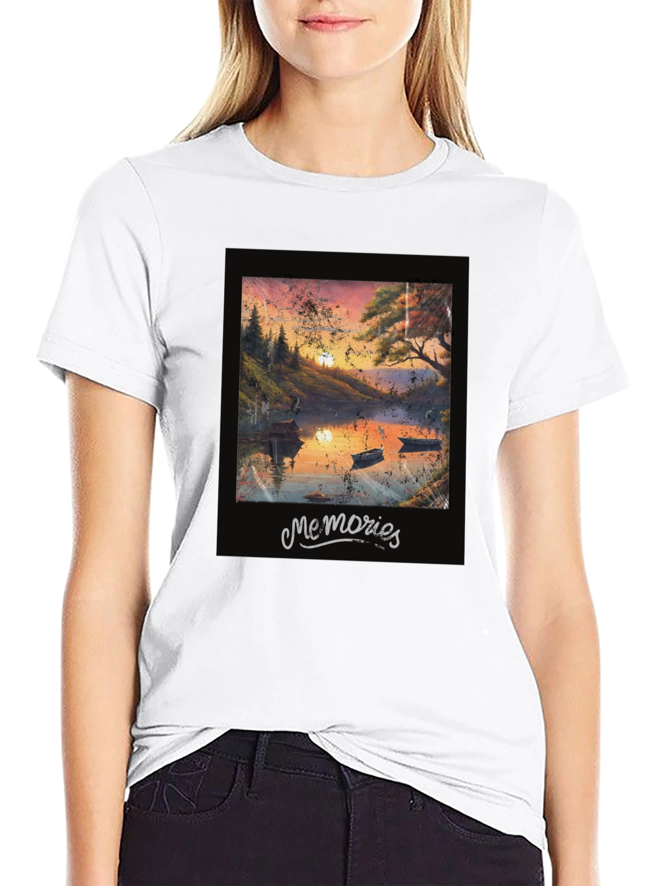 Memories Lake Sunset Graphic Tee