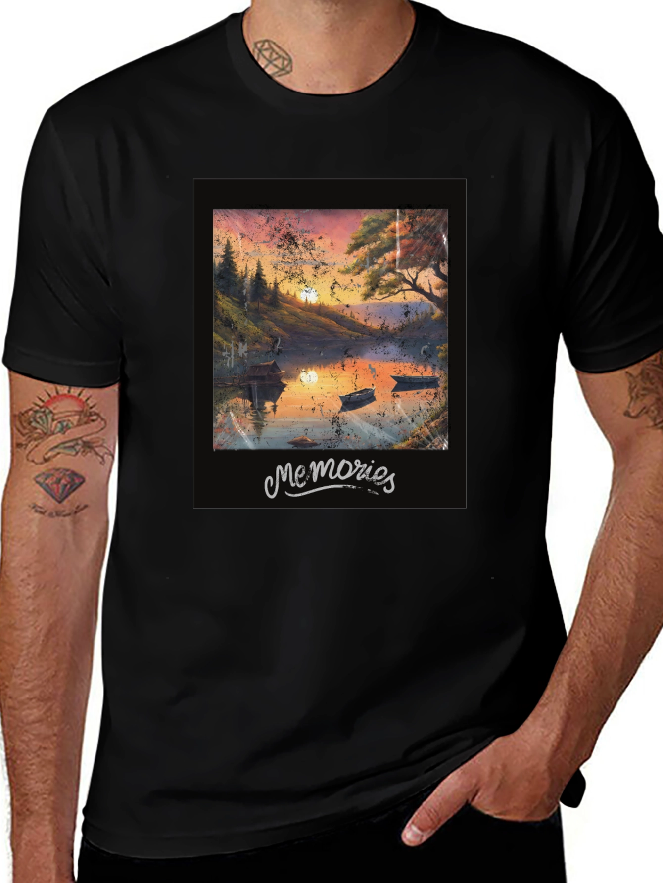 Memories Lake Sunset Graphic Tee