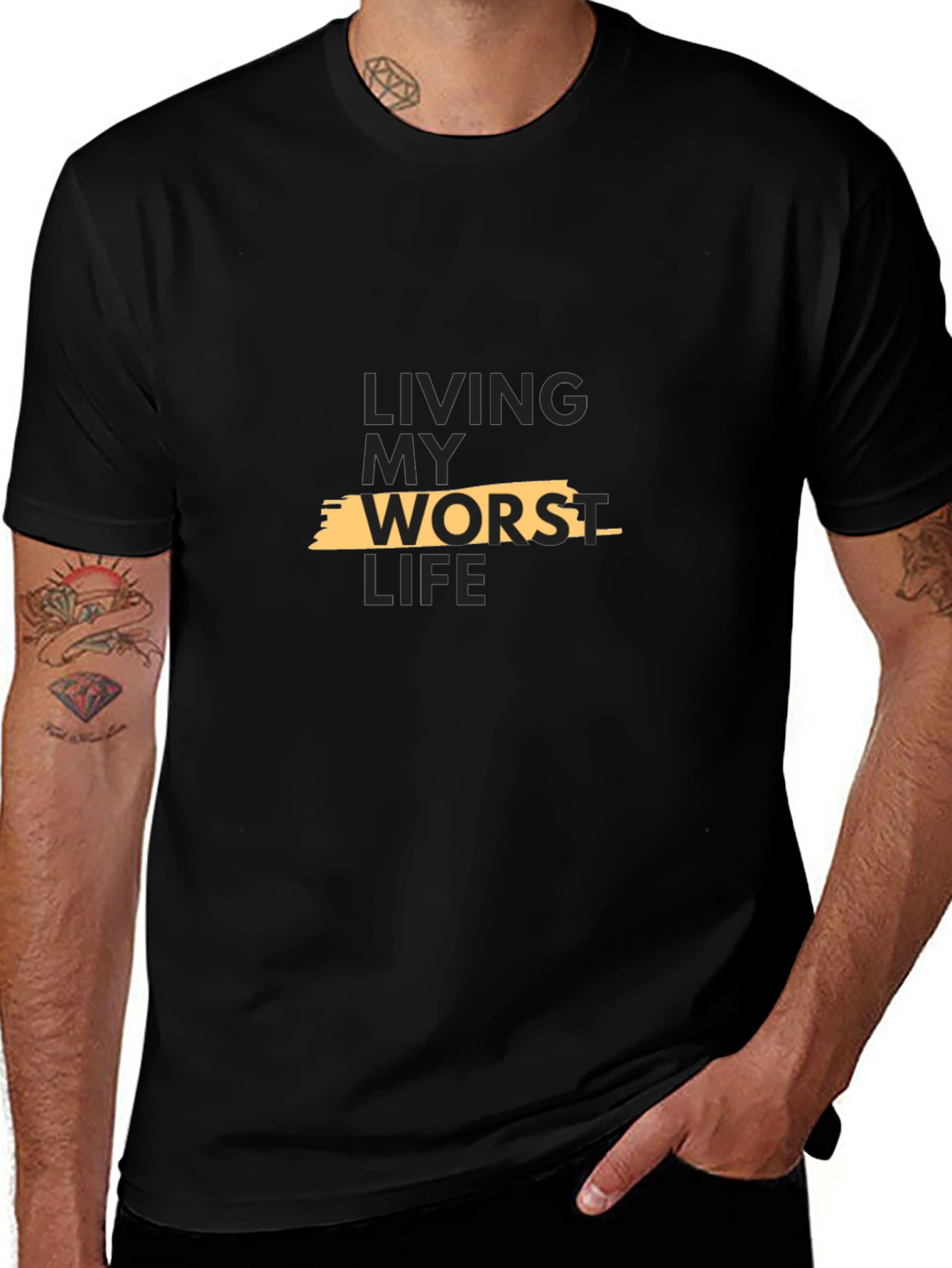 Living My Worst Life Tee - Black