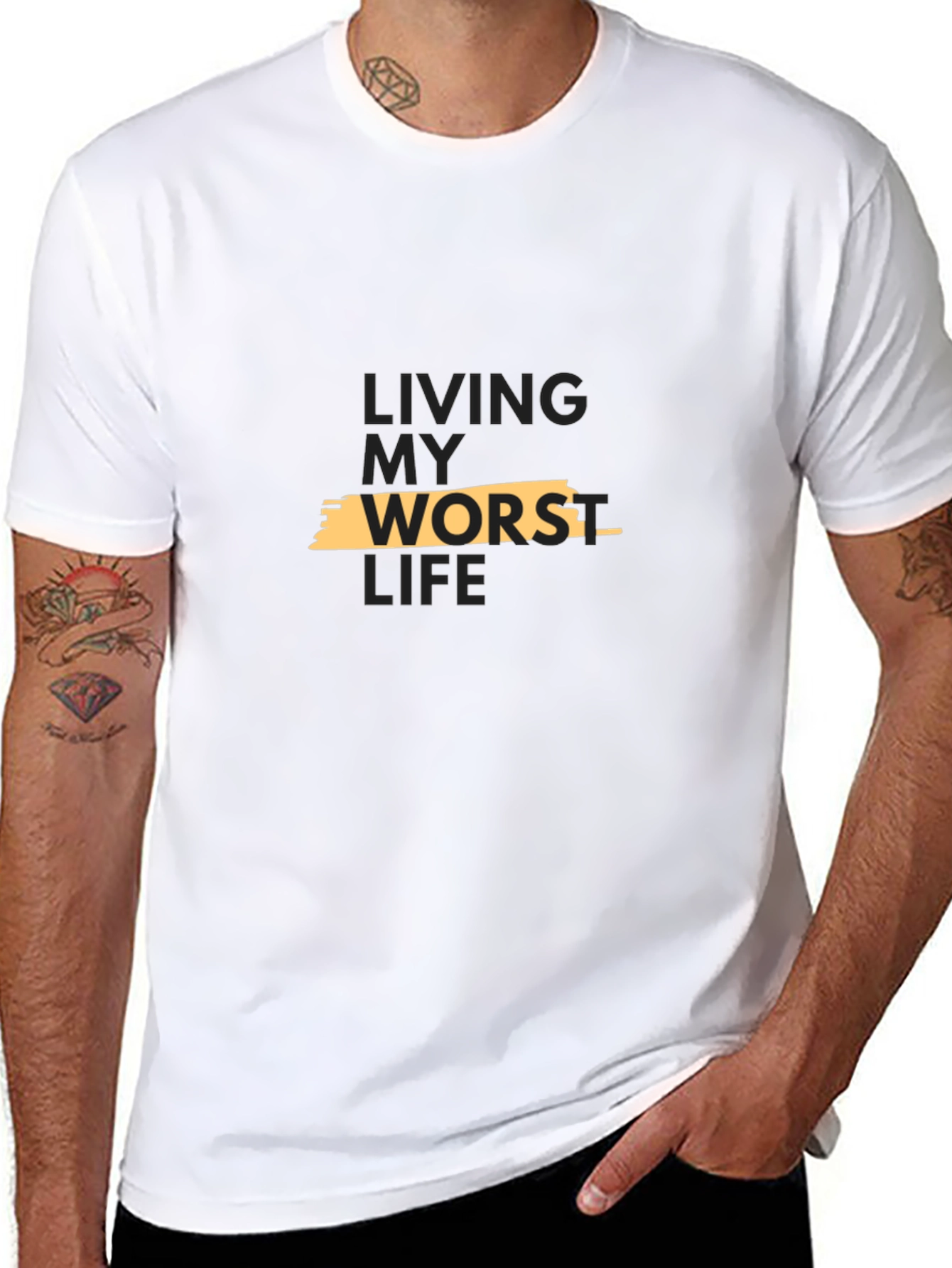 Living My Worst Life Tee - Black