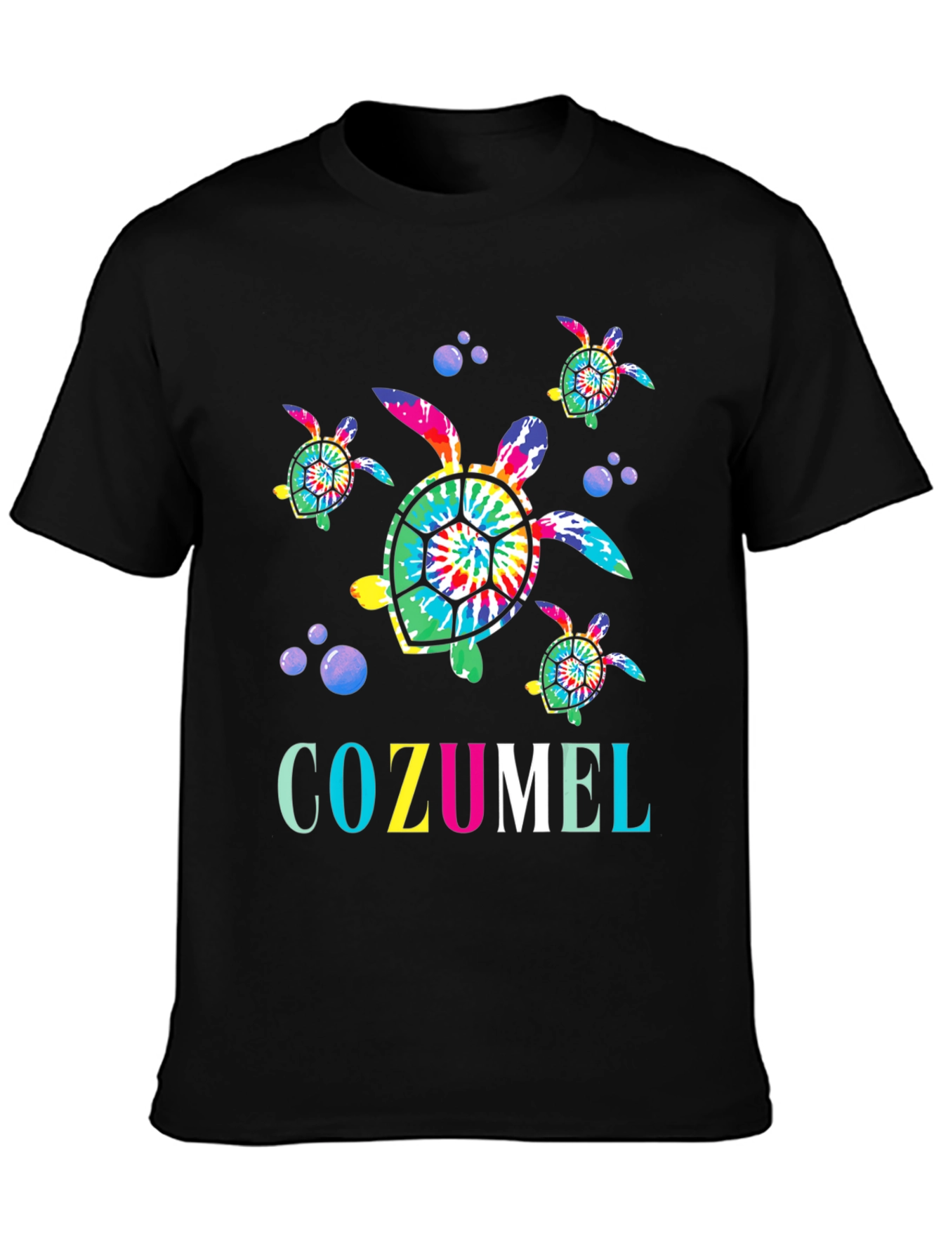 Cozumel Tie-Dye Turtle Graphic Tee