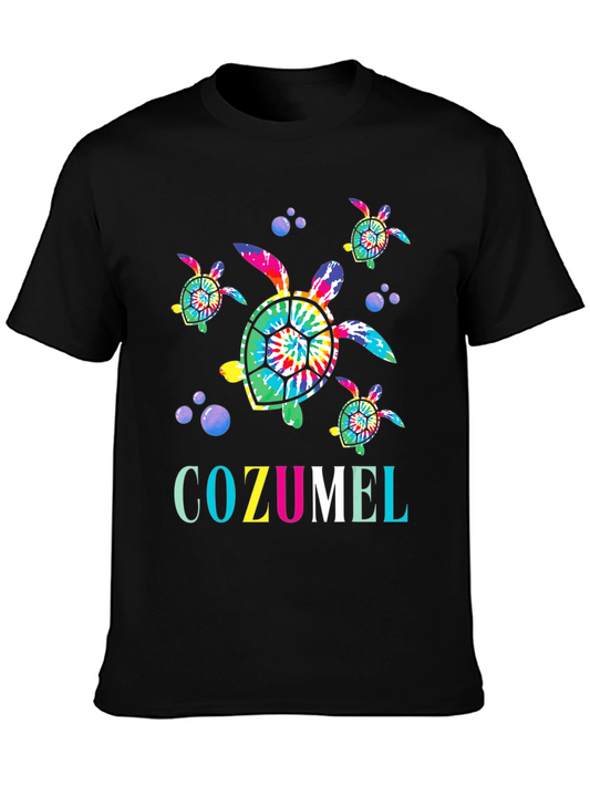 Cozumel Tie-Dye Turtle Graphic Tee