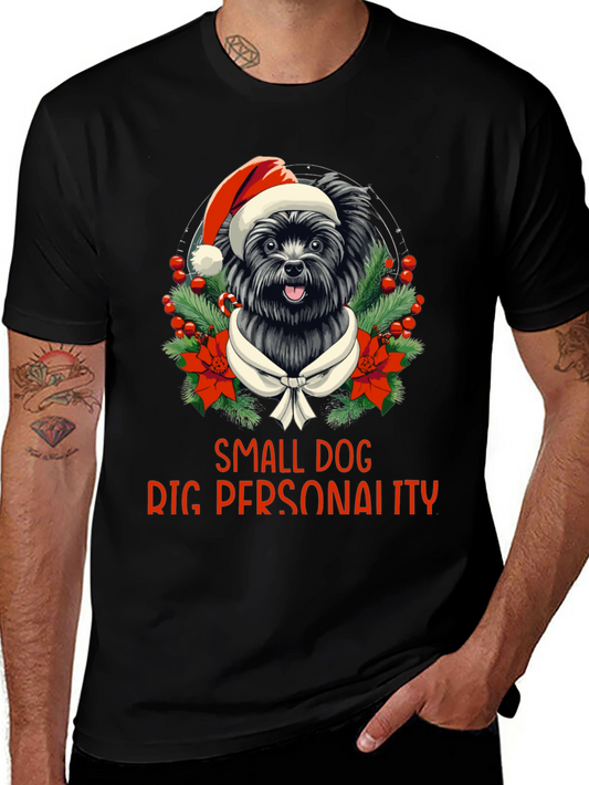 Small Dog Big Personality Christmas T-Shirt