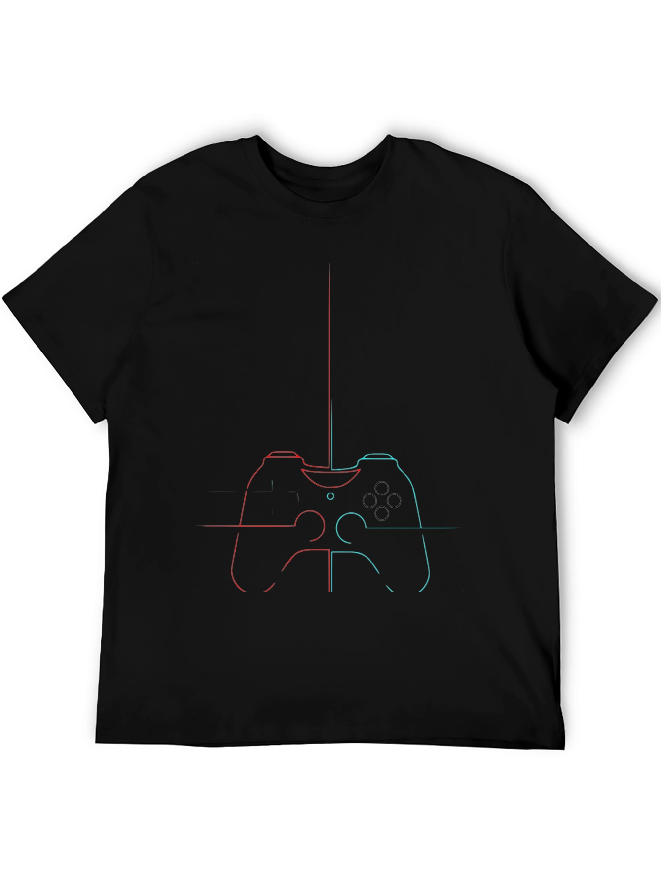 Gamer T-Shirt: Controller Design in Red and Blue