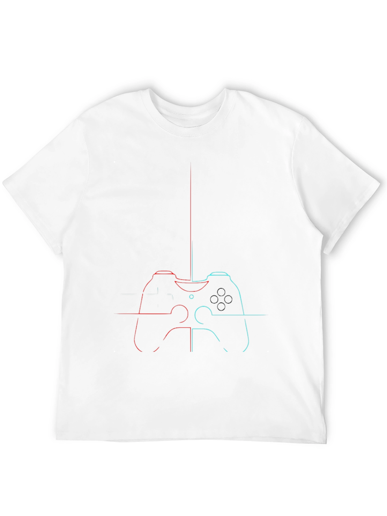Gamer T-Shirt: Controller Design in Red and Blue