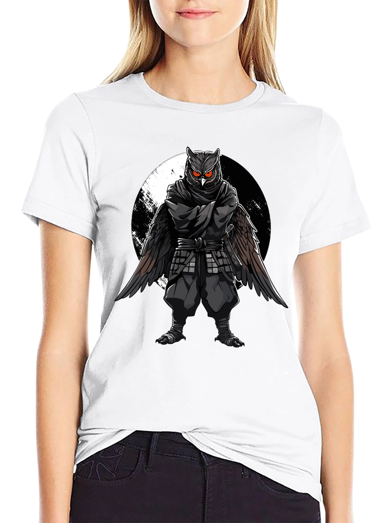 Ninja Owl T-Shirt - Martial Arts Bird Tee