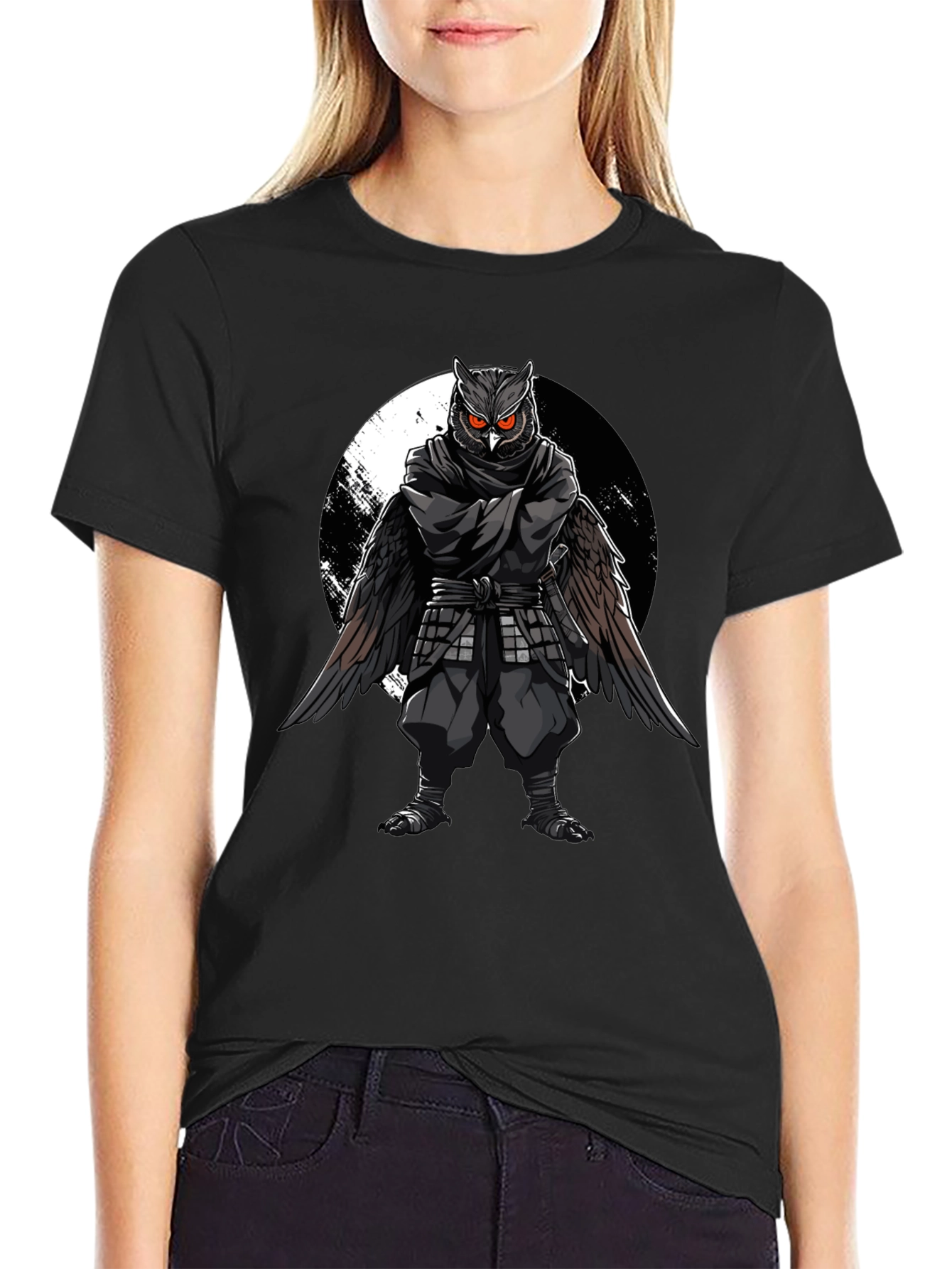 Ninja Owl T-Shirt - Martial Arts Bird Tee