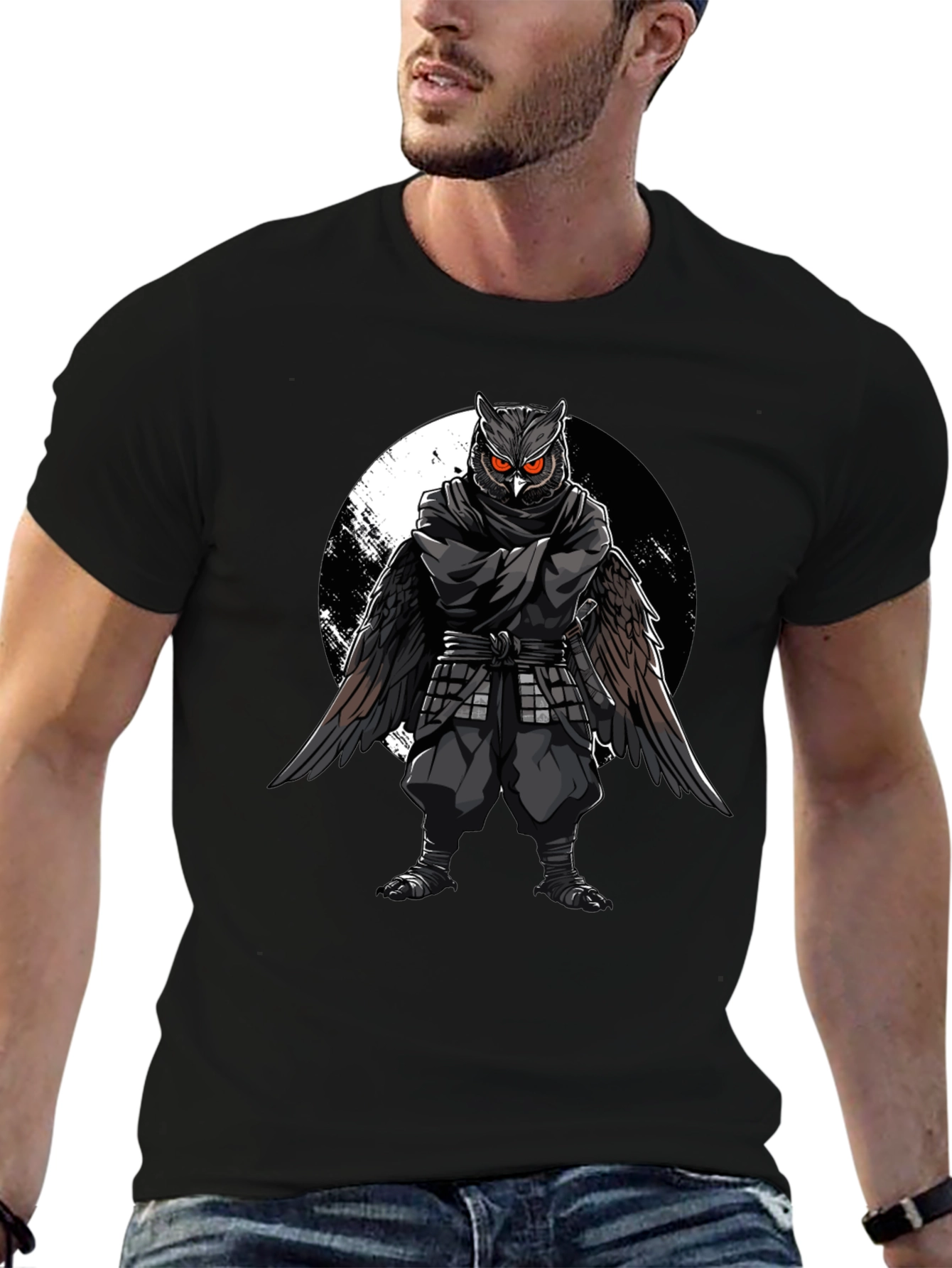 Ninja Owl T-Shirt - Martial Arts Bird Tee