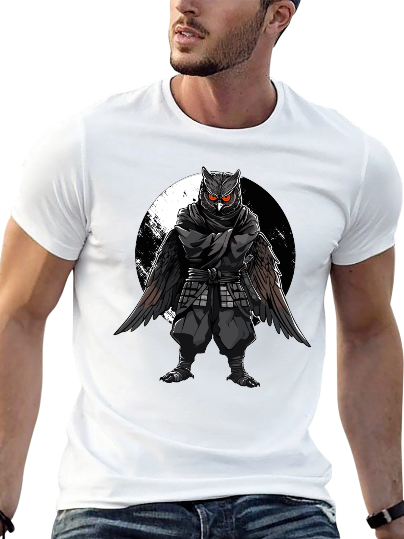 Ninja Owl T-Shirt - Martial Arts Bird Tee