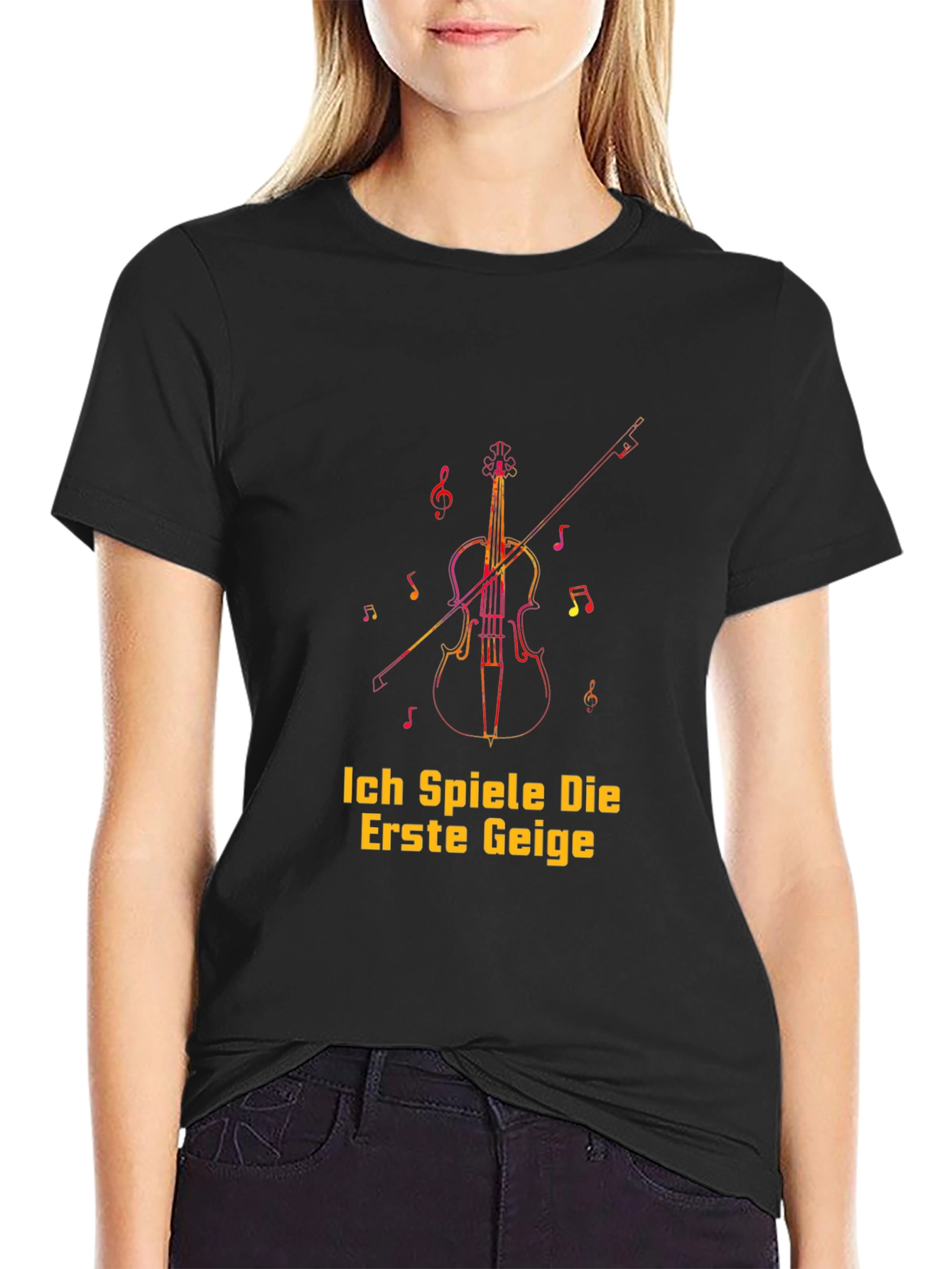 Violin Graphic T-Shirt - Ich Spiele Die Erste Geige