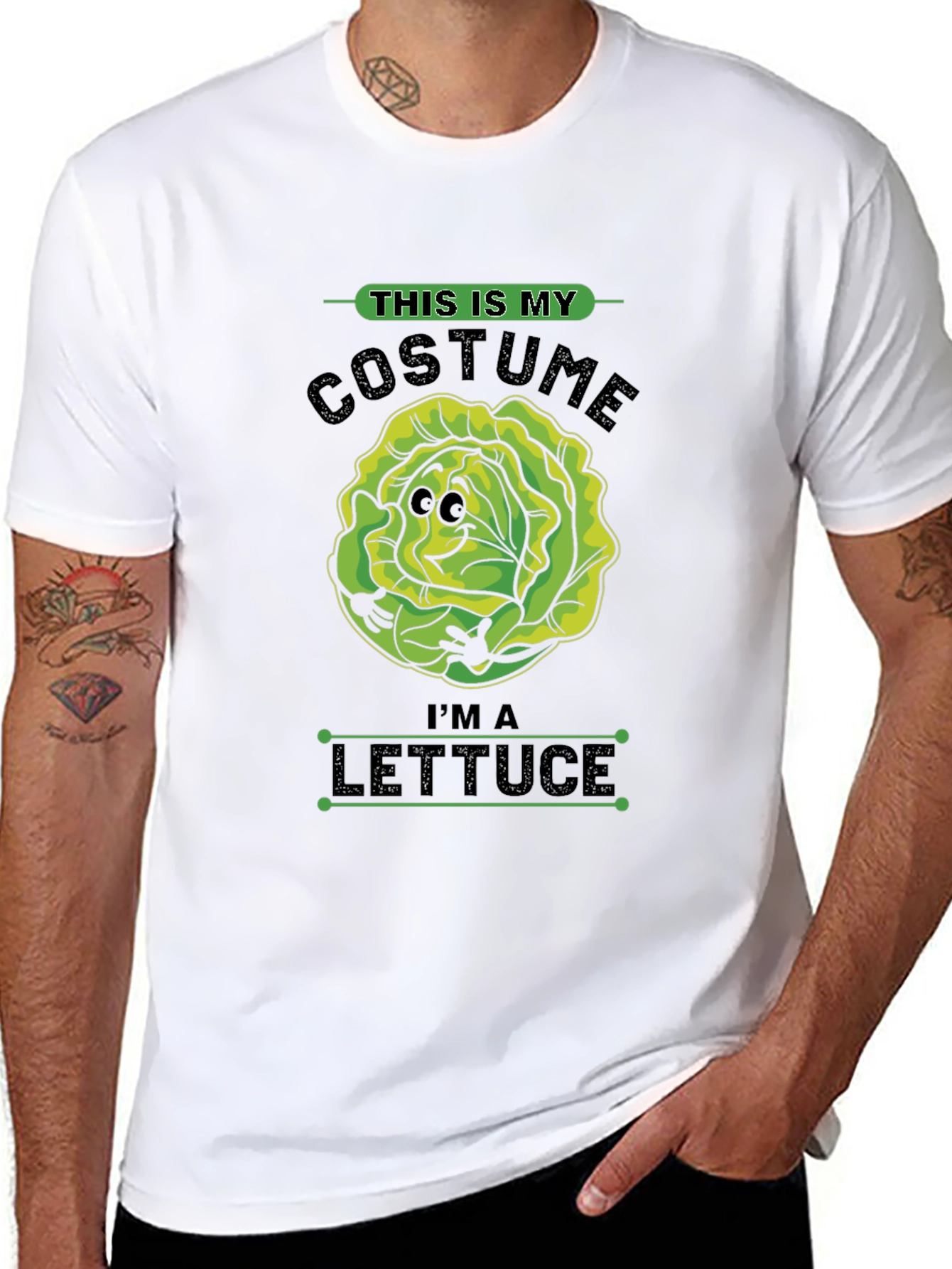 Lettuce Costume T-Shirt - Halloween Funny Tee