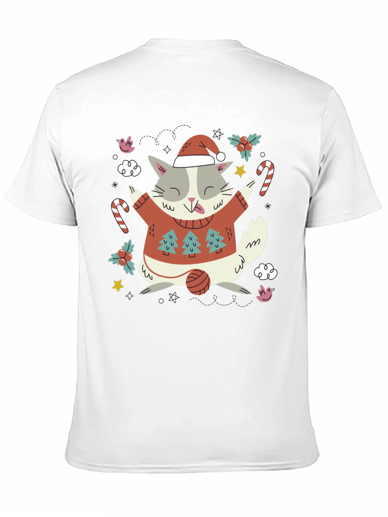 Festive Cat Christmas T-Shirt