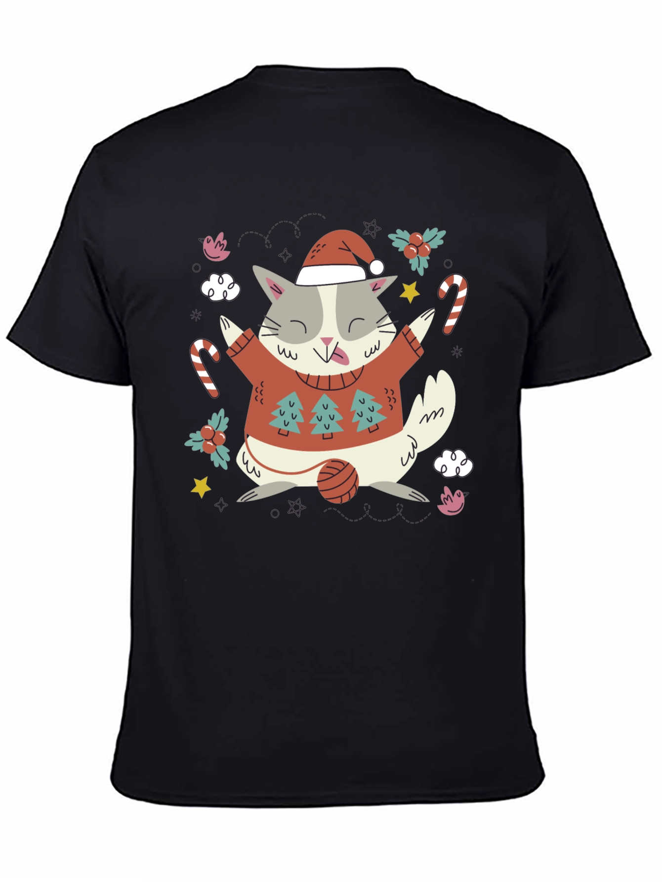 Festive Cat Christmas T-Shirt
