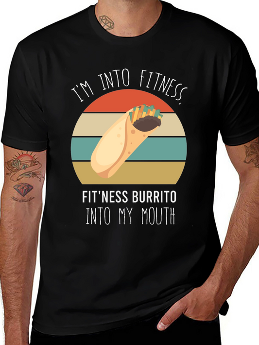 Funny Fitness Burrito T-Shirt - Workout Foodie Tee