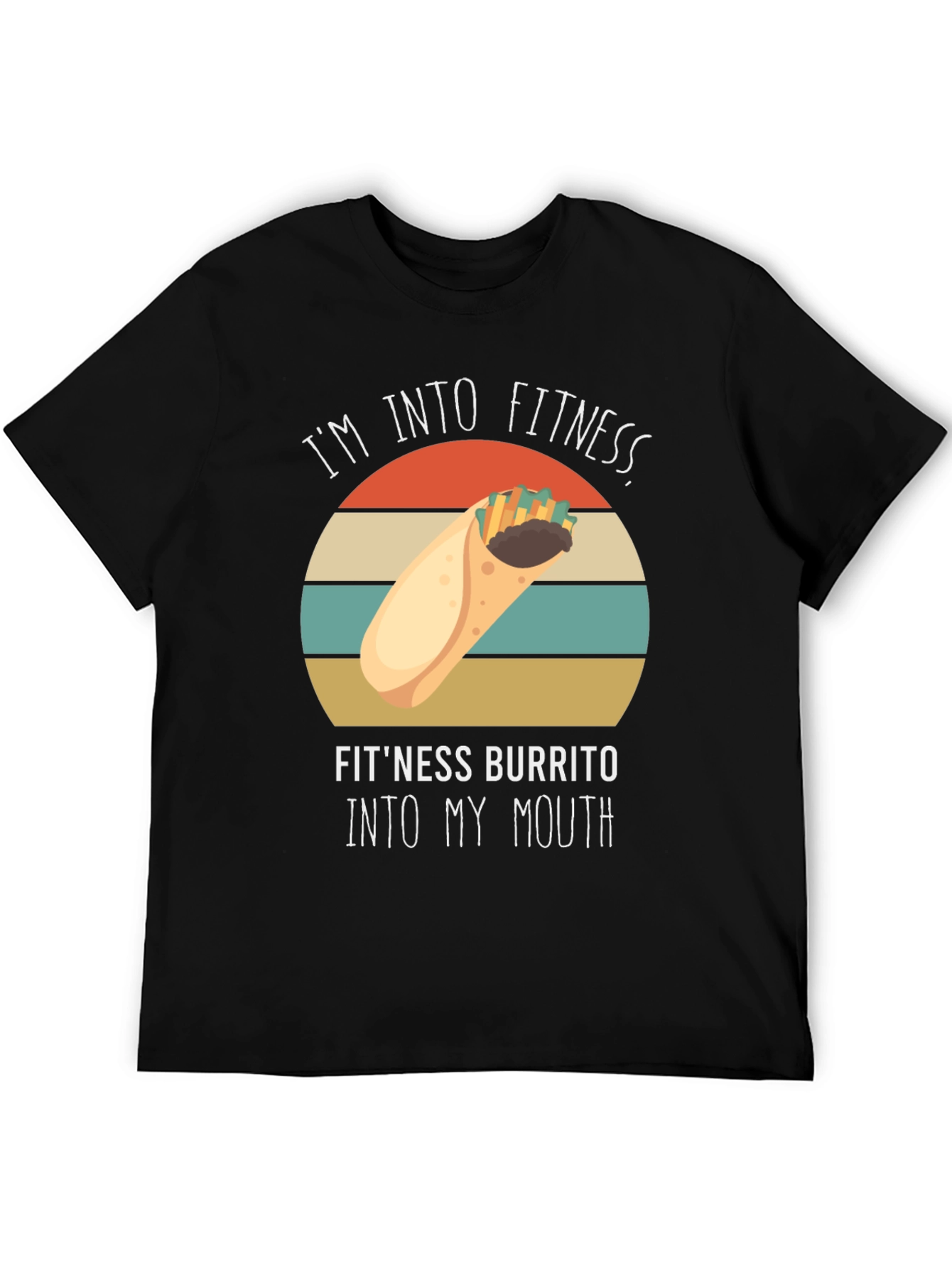 Funny Fitness Burrito T-Shirt - Workout Foodie Tee