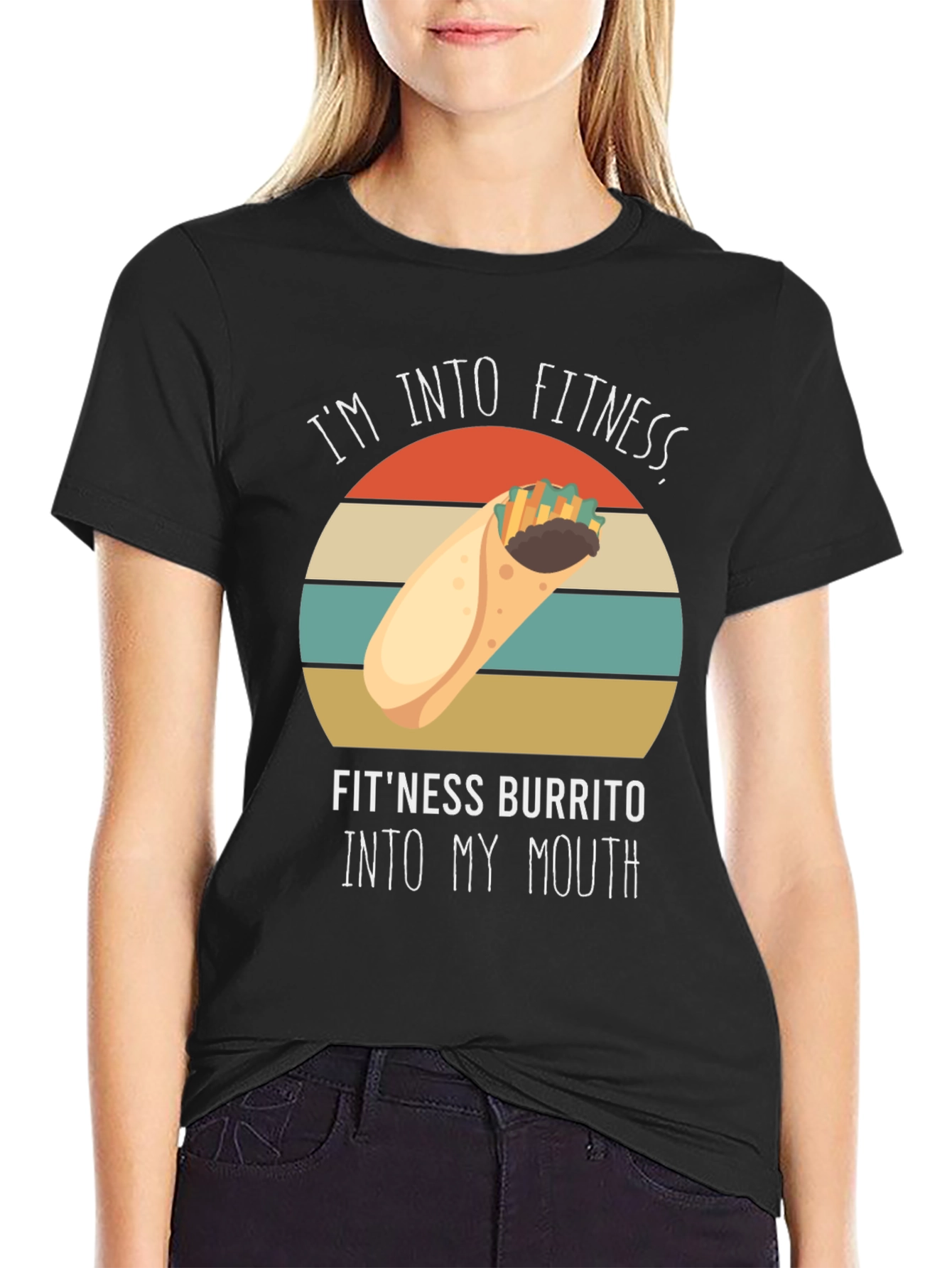Funny Fitness Burrito T-Shirt - Workout Foodie Tee