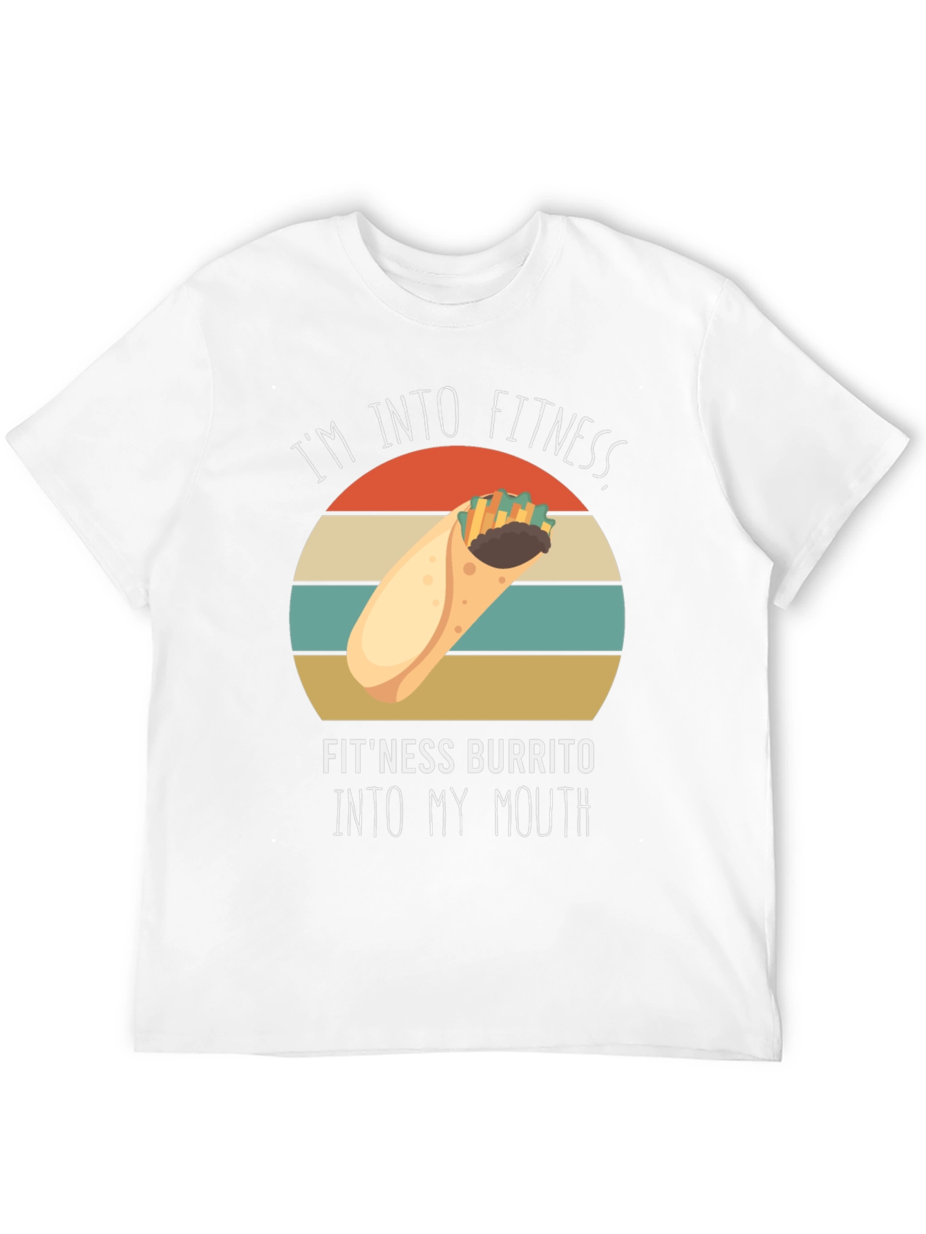 Funny Fitness Burrito T-Shirt - Workout Foodie Tee
