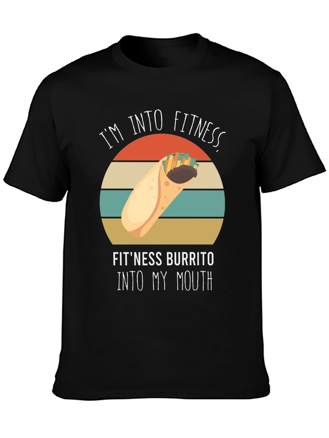 Funny Fitness Burrito T-Shirt - Workout Foodie Tee