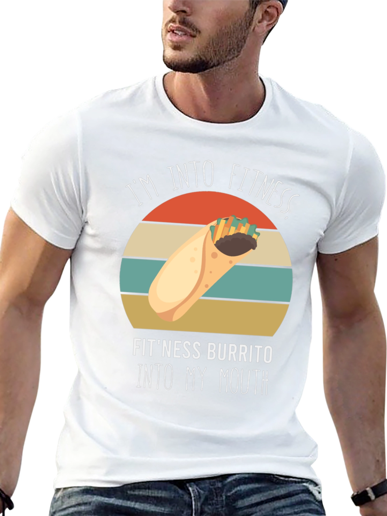 Funny Fitness Burrito T-Shirt - Workout Foodie Tee