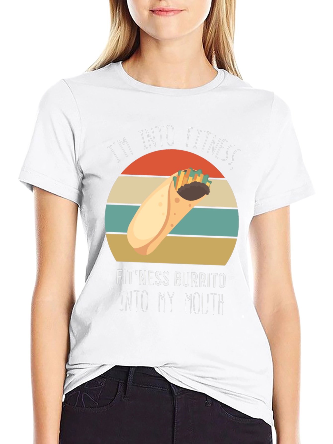Funny Fitness Burrito T-Shirt - Workout Foodie Tee