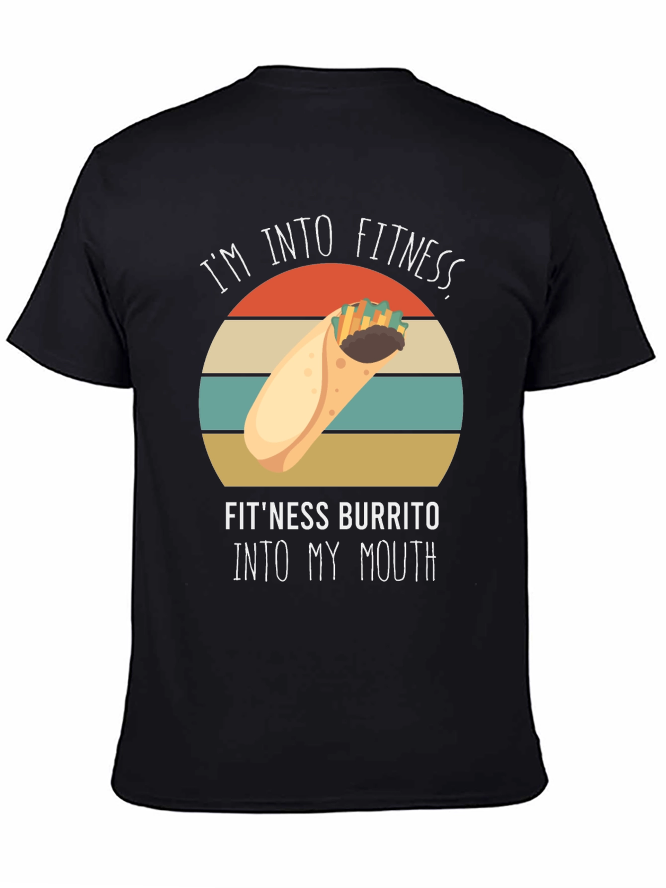 Funny Fitness Burrito T-Shirt - Workout Foodie Tee