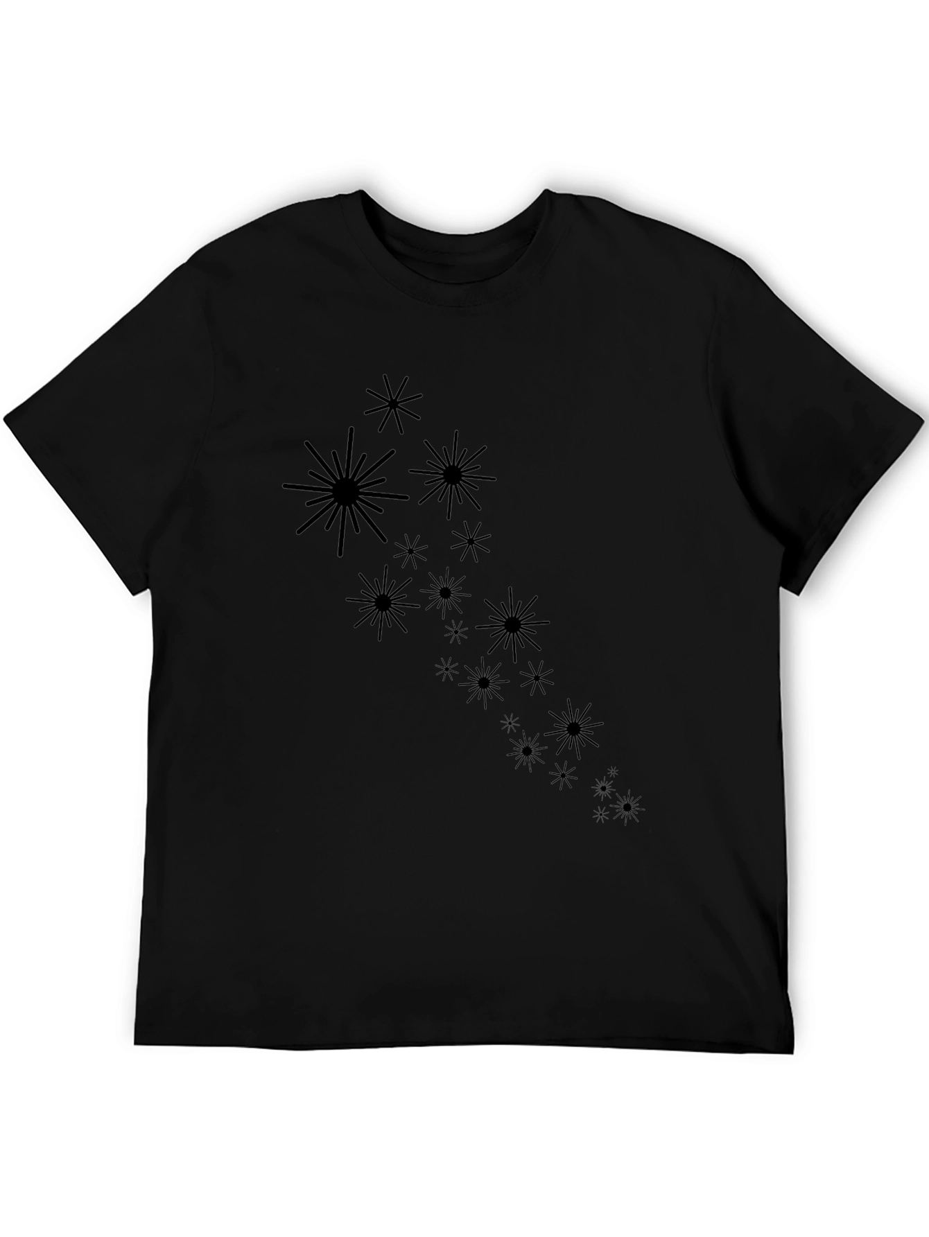 Starburst Graphic Black T-Shirt - Modern Casual Wear