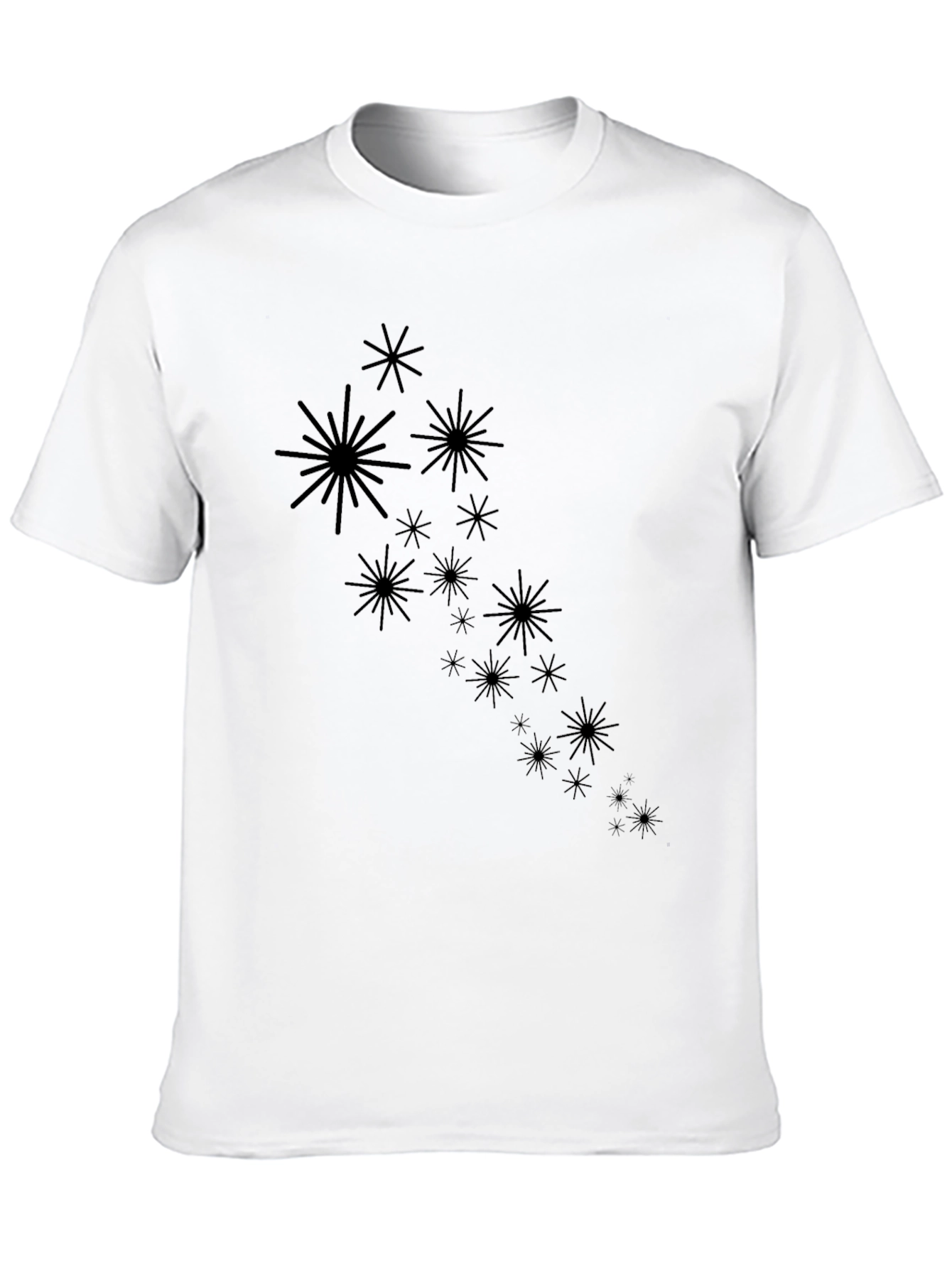 Starburst Graphic Black T-Shirt - Modern Casual Wear