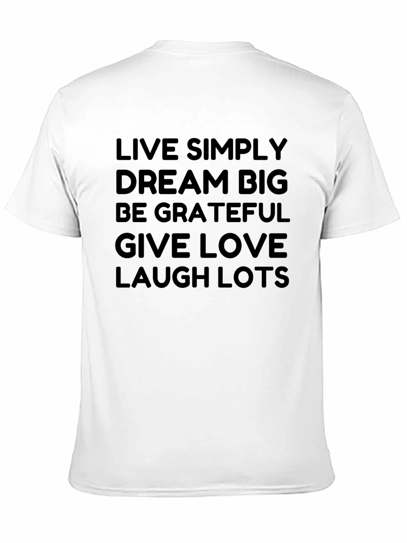 Live Simply Graphic Tee - Inspirational Black T-Shirt
