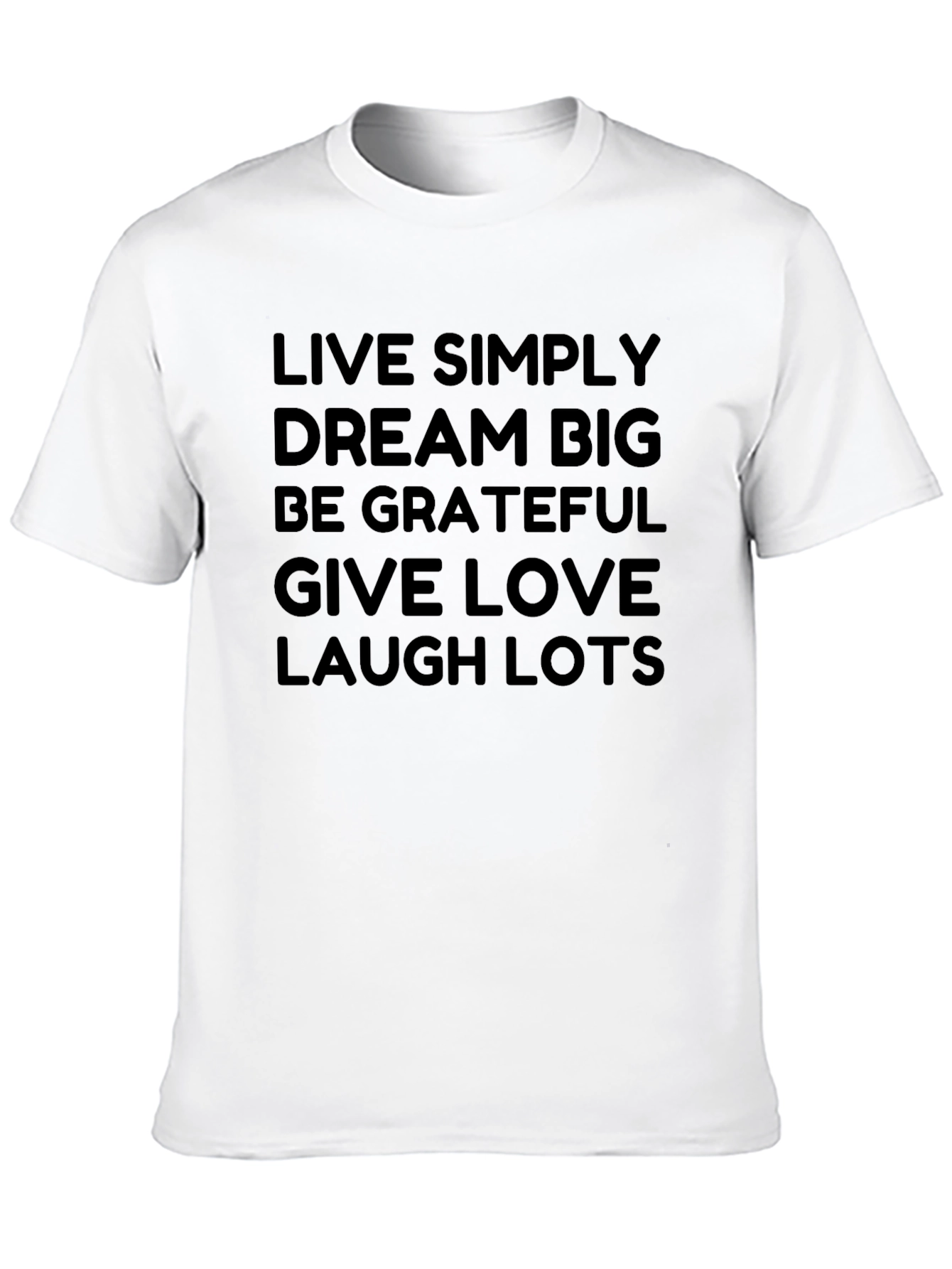 Live Simply Graphic Tee - Inspirational Black T-Shirt