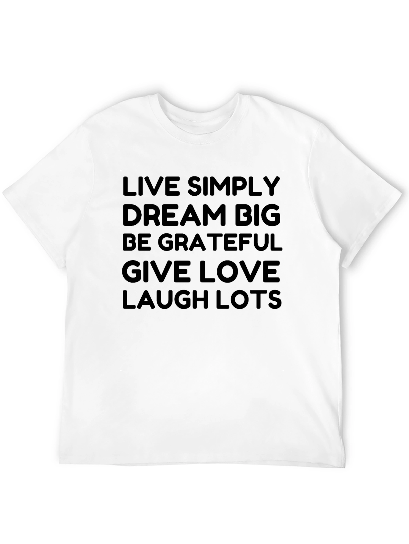 Live Simply Graphic Tee - Inspirational Black T-Shirt