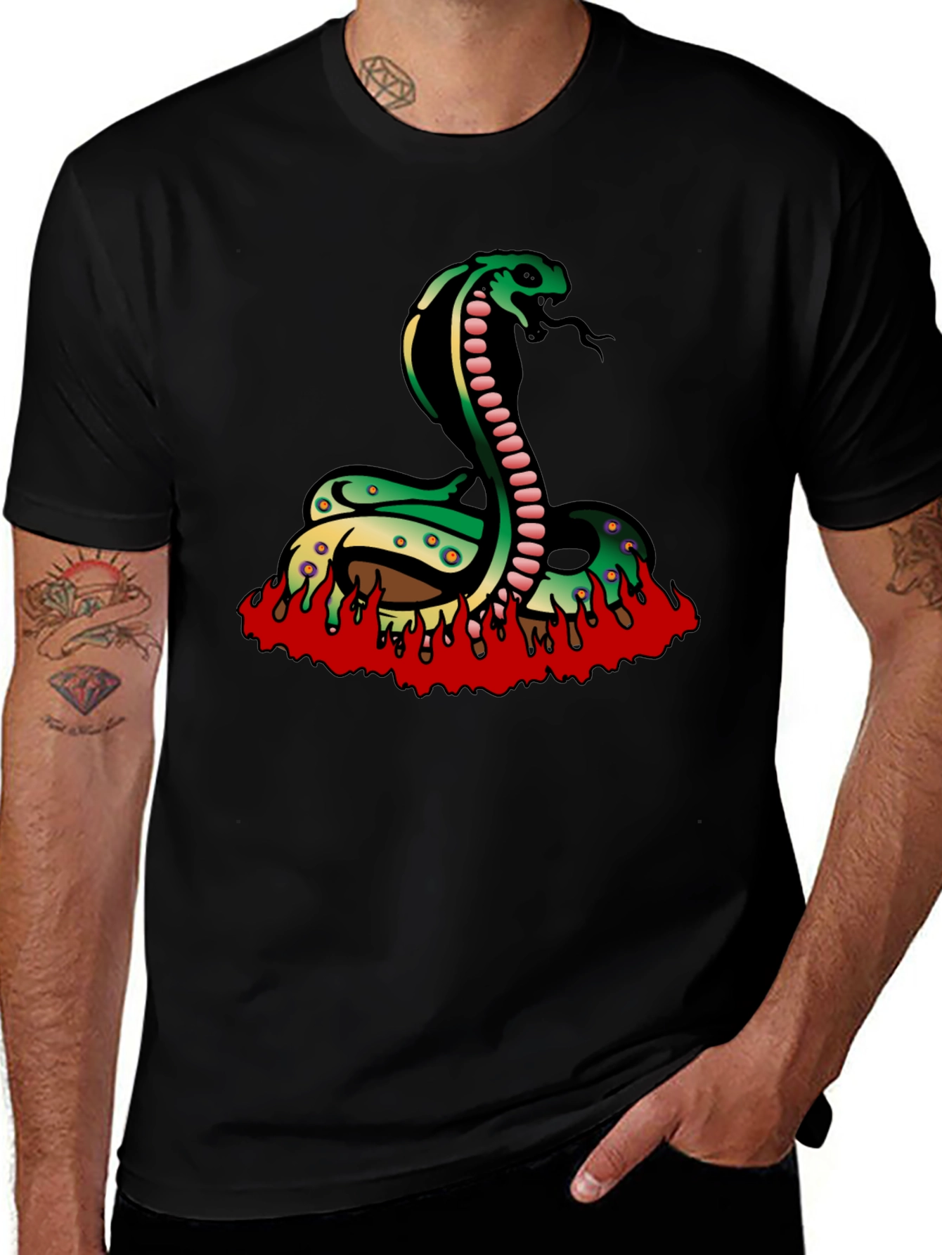 Cobra Snake T-Shirt - Black Graphic Tee