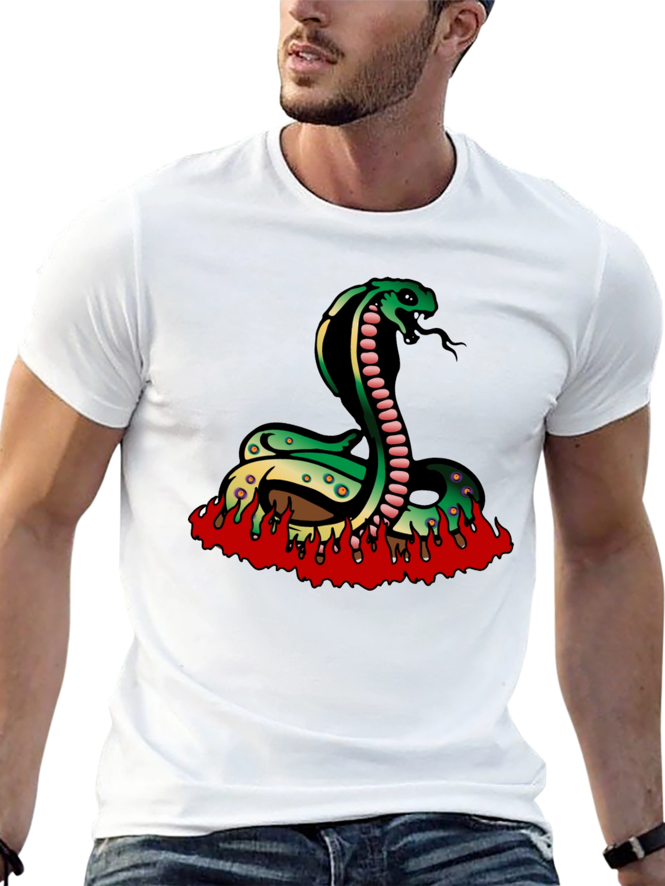 Cobra Snake T-Shirt - Black Graphic Tee