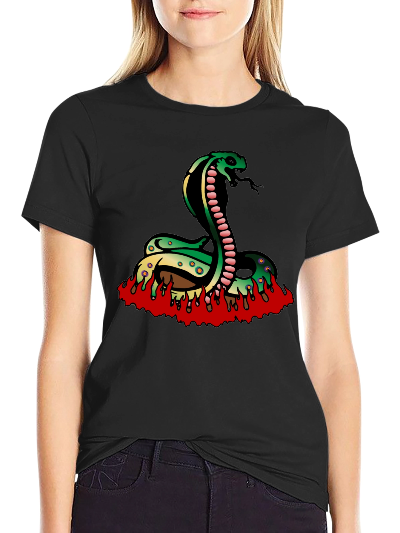 Cobra Snake T-Shirt - Black Graphic Tee