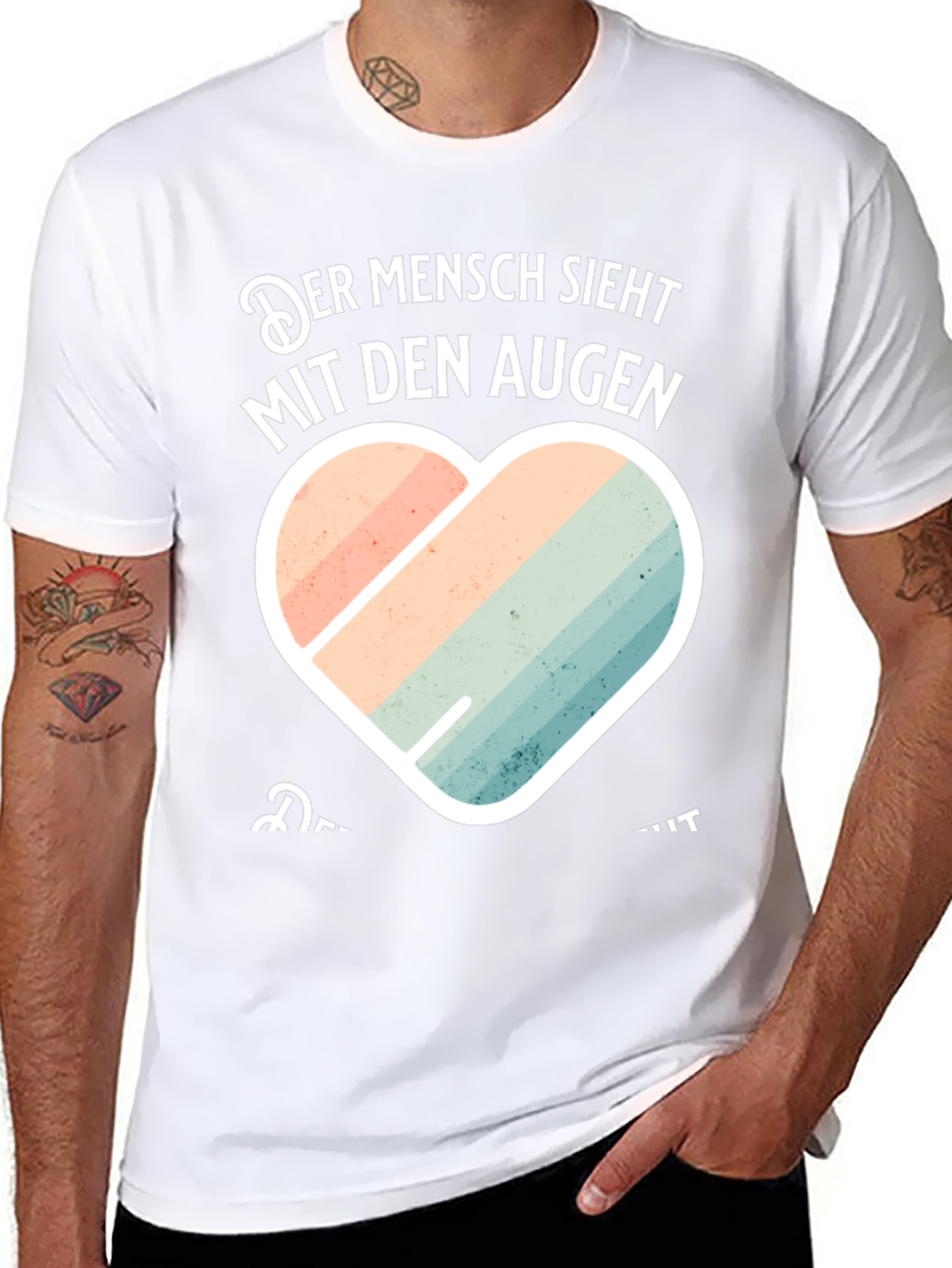 Mens Der Mensch Sieht Mit Den Augen Graphic Tee