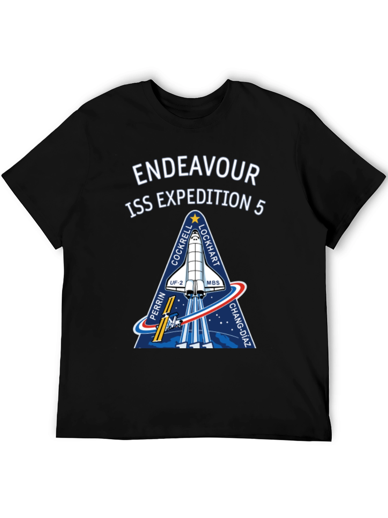 Endeavour ISS Expedition 5 Black T-Shirt