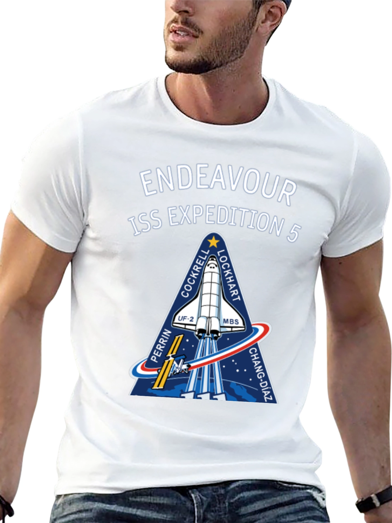 Endeavour ISS Expedition 5 Black T-Shirt