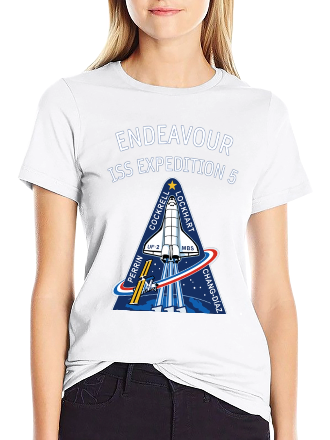 Endeavour ISS Expedition 5 Black T-Shirt