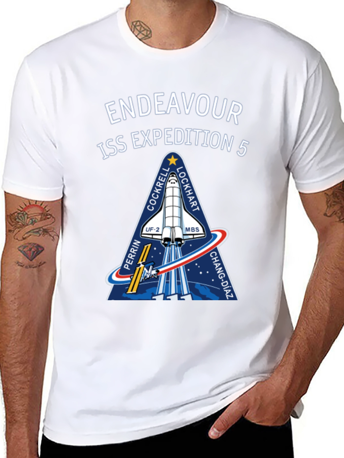 Endeavour ISS Expedition 5 Black T-Shirt