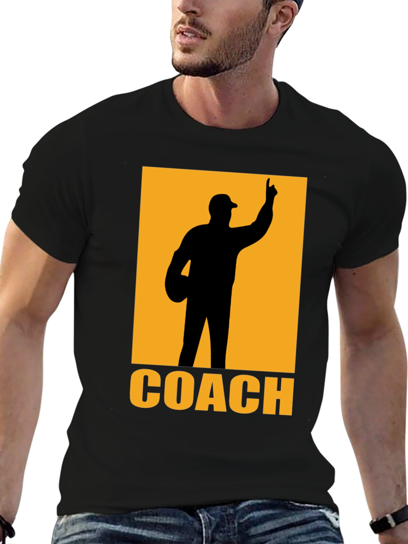 Coach Graphic T-Shirt - Black Cotton Tee