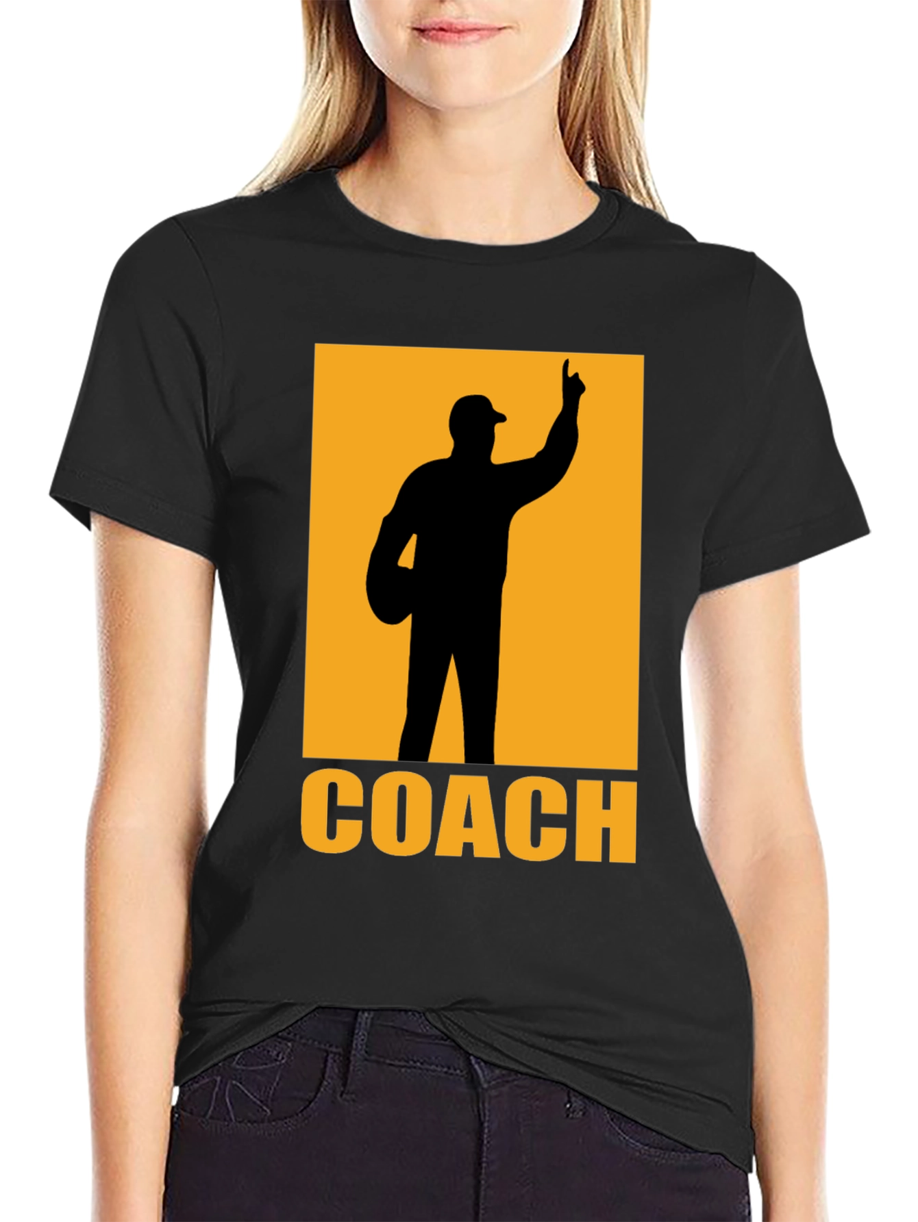 Coach Graphic T-Shirt - Black Cotton Tee