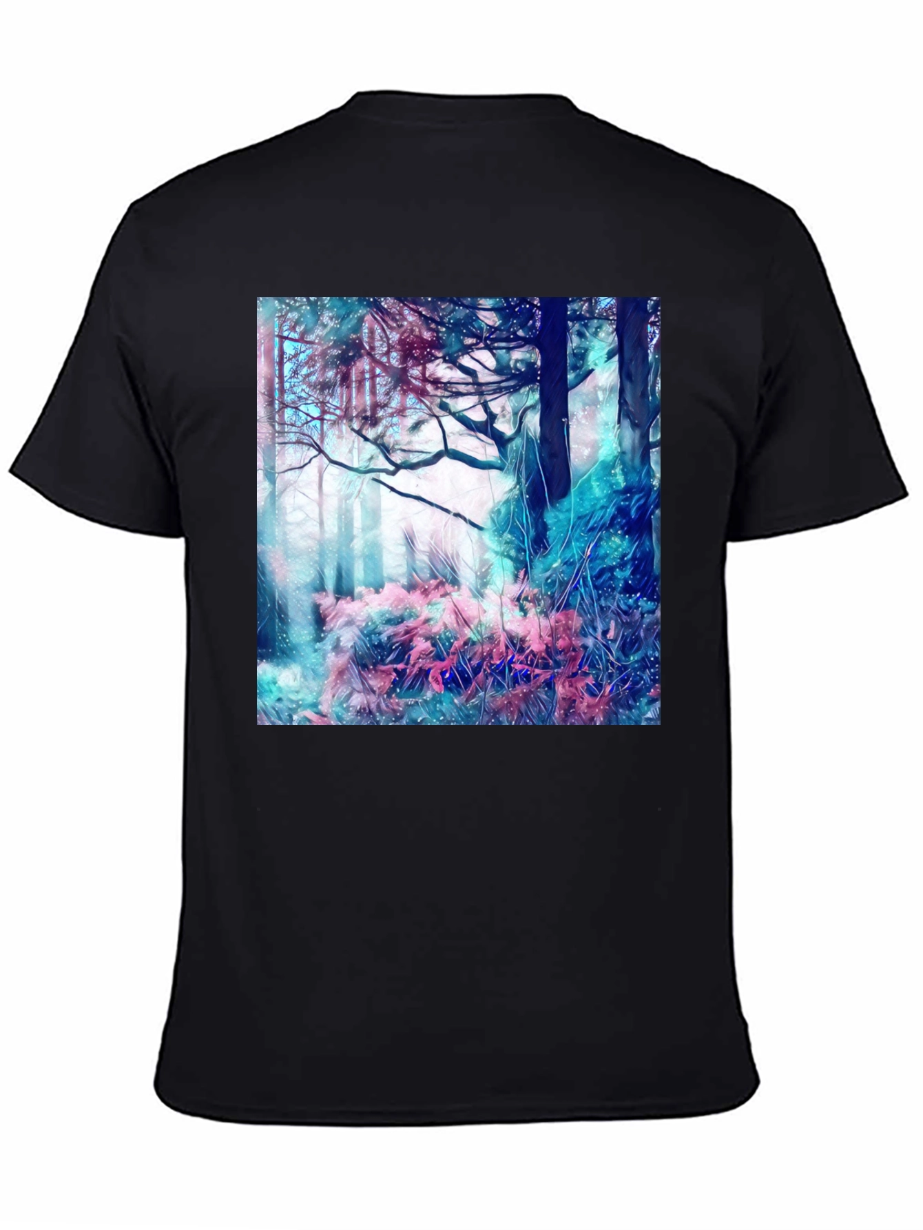 Abstract Forest Graphic Tee - Modern Art Shirt