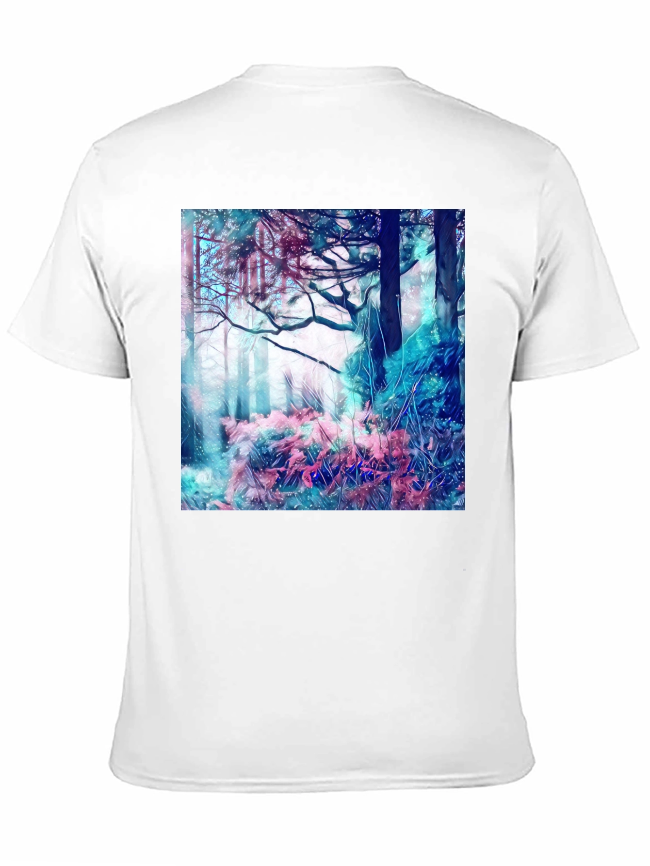 Abstract Forest Graphic Tee - Modern Art Shirt