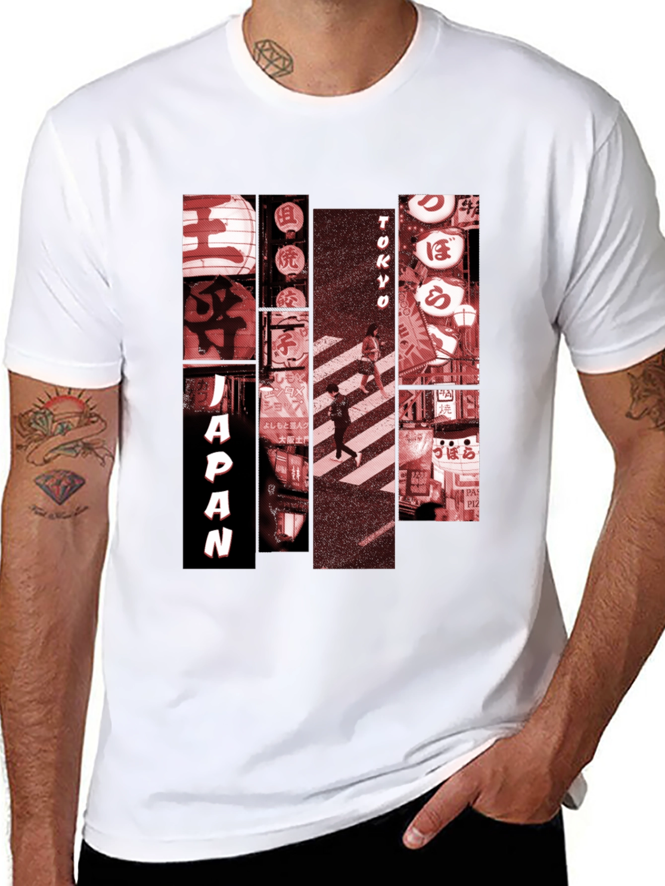 Japan Tokyo Streetwear Graphic Tee - Black