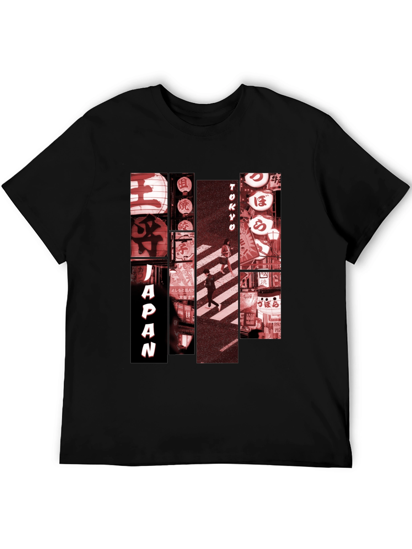 Japan Tokyo Streetwear Graphic Tee - Black