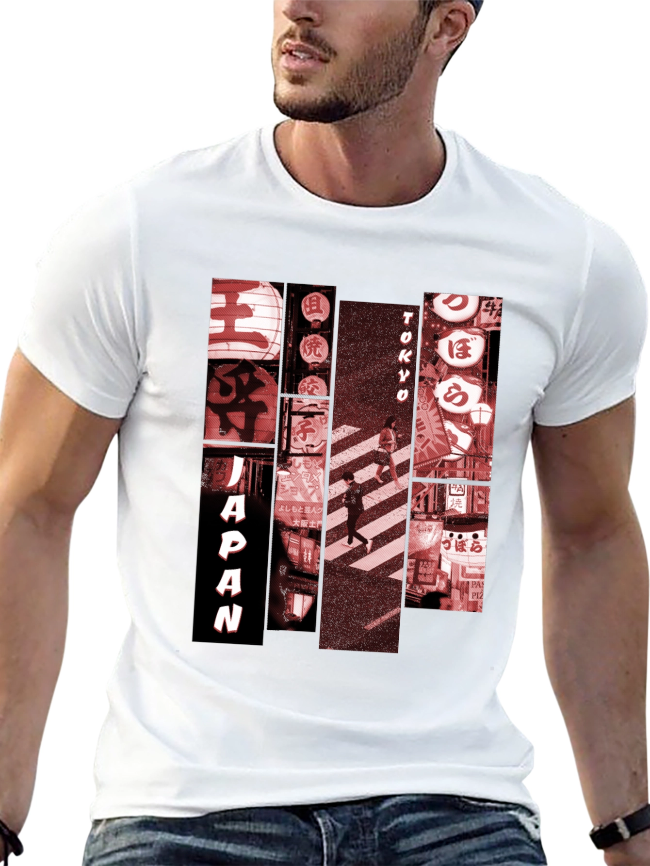 Japan Tokyo Streetwear Graphic Tee - Black